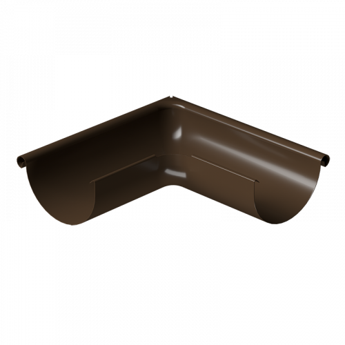 Угол желоба внешний 90° Docke STAL PREMIUM D125 RAL8017 Каштан