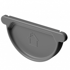 Заглушка желоба Docke STAL PREMIUM D125 RAL7024 Графит