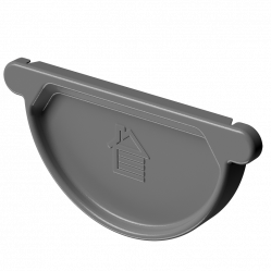 Заглушка желоба Docke STAL PREMIUM D125 RAL7024 Графит
