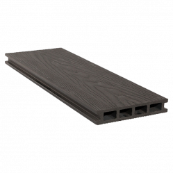 Террасная доска пустотелая CM Decking VINTAGE ДПК Чёрное дерево, 4000x140x25 мм
