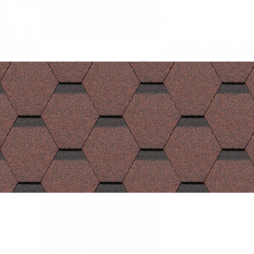 Гибкая черепица Docke PIE STANDARD Сота Красный 3 м²