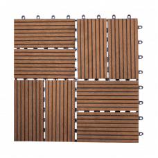 Садовый паркет пустотелый VanDek Special Velvet ДПК вельвет Венге, 300x300x22 мм 11 шт.