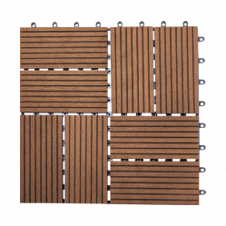 Садовый паркет пустотелый VanDek Special Velvet ДПК вельвет Венге, 300x300x22 мм 11 шт.