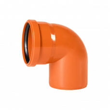 Отвод ПВХ для наружной канализации DN110 87° SN4 ТУ