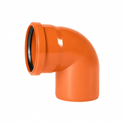 Отвод ПВХ для наружной канализации DN110 87° SN4 ТУ
