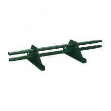 Снегозадержатель трубчатый Металл Профиль МП-1М RAL6005 для металлочерепицы сечение овальное 40x20 мм 1000 мм