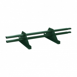 Снегозадержатель трубчатый Металл Профиль МП-1М RAL6005 для металлочерепицы сечение овальное 40x20 мм 1000 мм
