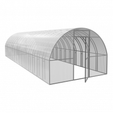 Теплица Сибирская усиленная 10x3 м, каркас 20x20 мм, оцинков.