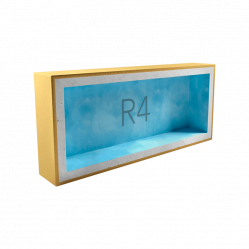 Подрозетник Techno Sonus АкустикГипс Box R4 звукоизоляционный 4 секции 340x120 45 мм