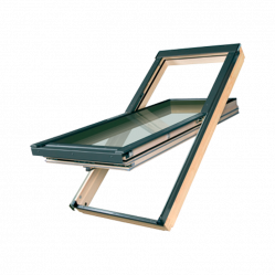 Окно мансардное суперэнергосберегающее Fakro LUX 94x140 ручка снизу FTT U8 Thermo