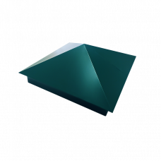 Колпак заборный КС-1 PE RAL6005 390x390 мм