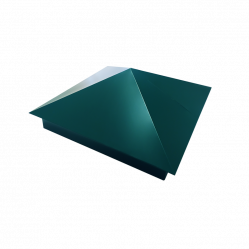 Колпак заборный КС-1 PE RAL6005 390x390 мм