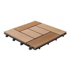 Садовый паркет CM Garden CLASSIC ДПК мелкий вельвет Рябина, 300x300x25 мм 11 шт.