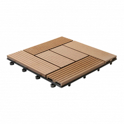 Садовый паркет CM Garden CLASSIC ДПК мелкий вельвет Рябина, 300x300x25 мм 11 шт.