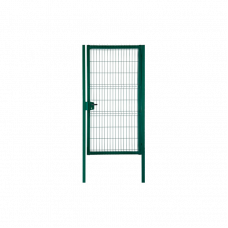 Калитка с замком с наполнением из сварной сетки Grand Line 3D Profi PE RAL6005 ячейка 55x200 1000x2430 мм