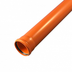 Труба ПВХ сплошная для наружной канализации DN110 SN4 0,56 м ГОСТ Хемкор