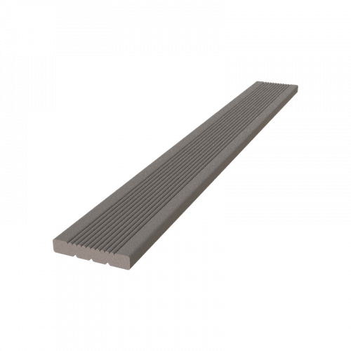 Торцевая доска полнотелая ТехноПарк ДПК мелкий вельвет Графит, 4000x66x12 мм