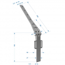 Крепление крюка желоба регулируемое Docke PREMIUM 120/85 Графит RAL7024 169/280 мм Крепление крюка желоба регулируемое Docke PREMIUM 120/85 Графит RAL7024 169/280 мм