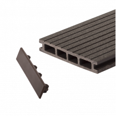 Заглушка торцевая GRINDERDECO пластик гладкая Венге, 150x25x3 мм 10 шт.
