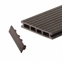 Заглушка торцевая GRINDERDECO пластик гладкая Венге, 150x25x3 мм 10 шт.