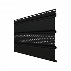Софит с центральной перфорацией Grand Line Premium Acryl 305 мм Черный 3000 мм