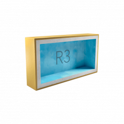 Подрозетник Techno Sonus АкустикГипс Box R3 звукоизоляционный 3 секции 270x120 45 мм