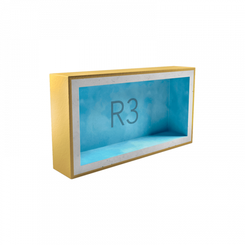 Подрозетник Techno Sonus АкустикГипс Box R3 звукоизоляционный 3 секции 270x120 45 мм