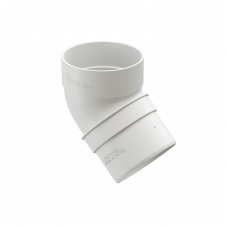 Колено трубы 45° Docke STANDARD D80 Белый RAL9003
