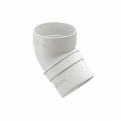 Колено трубы 45° Docke STANDARD D80 Белый RAL9003