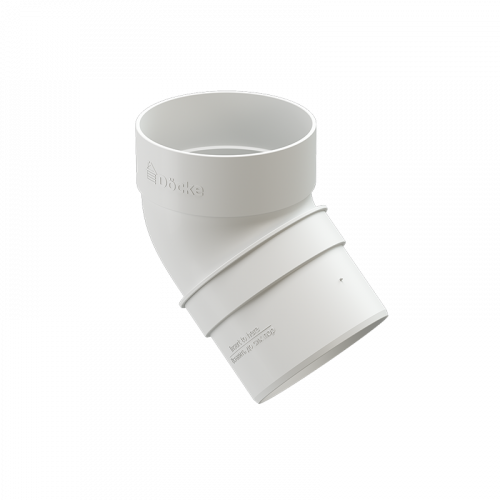 Колено трубы 45° Docke STANDARD D80 Белый RAL9003