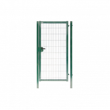 Калитка с замком с наполнением из сварной сетки Grand Line 3D Medium PE RAL6005 ячейка 55x200 1000x2030 мм