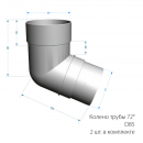 Комплект водостока 6 x 5 м. Docke PREMIUM 120/85 Графит RAL7024