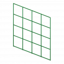 Сетка сварная Каскад Zn + ПВХ RAL6005 ячейка 50x50 1500 мм x 15 м
