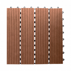 Садовый паркет пустотелый VanDek Original Velvet ДПК вельвет Шоколад, 300x300x22 мм 11 шт.