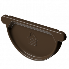 Заглушка желоба Docke STAL PREMIUM D125 RAL8017 Каштан