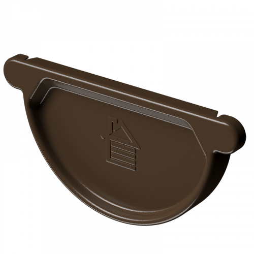 Заглушка желоба Docke STAL PREMIUM D125 RAL8017 Каштан