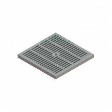 Решетка водоприемная ячеистая Basic пластиковая 8380-С 280x280 мм Standartpark Серый