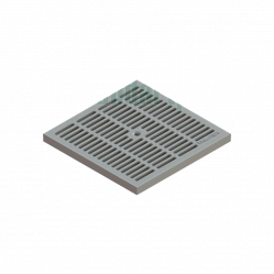 Решетка водоприемная ячеистая Basic пластиковая 8380-С 280x280 мм Standartpark Серый