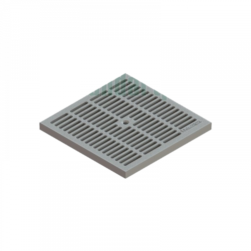 Решетка водоприемная ячеистая Basic пластиковая 8380-С 280x280 мм Standartpark Серый