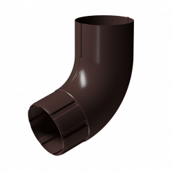 Колено трубы 72° Docke STAL PREMIUM D90 RAL8019 Шоколад