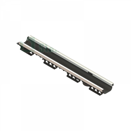 Канал (лоток) водоотводный ЛВ-10.15.08 PolyMax Basic пластиковый усиленный 8017-М 1000x156 мм H=80 мм Standartpark