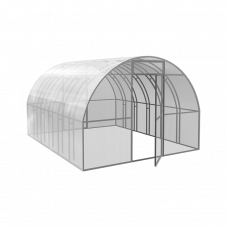 Теплица Сибирская усиленная 4x3 м, каркас 20x20 мм, оцинков.