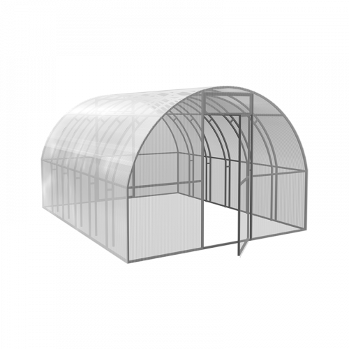 Теплица Сибирская усиленная 4x3 м, каркас 20x20 мм, оцинков.