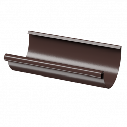 Желоб Docke STAL PREMIUM D125 RAL8019 Шоколад 3000 мм