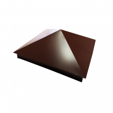 Колпак заборный КС-1 PE RAL8017 390x390 мм