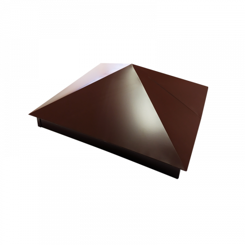Колпак заборный КС-1 PE RAL8017 390x390 мм