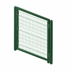 Калитка (откр. внутрь/наружу) Каскад 3D Классик Zn + ППК RAL6005 ячейка 50x200 1000x1700 мм, комплект