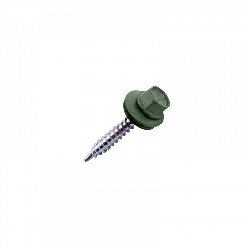 Саморезы кровельные 4,8*35 RR11 / RAL6020 250 шт.