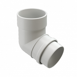 Колено трубы 72° Docke LUX D100 Пломбир RAL9003