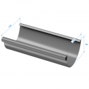Желоб Docke STAL PREMIUM D125 RAL7024 Графит 3000 мм